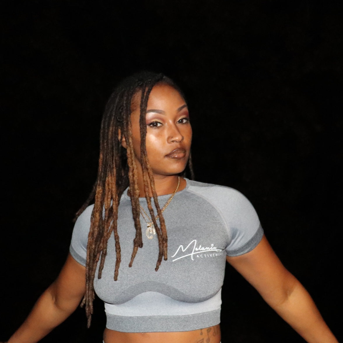 2 Piece Seamless Petite Crop Top and Short Combo