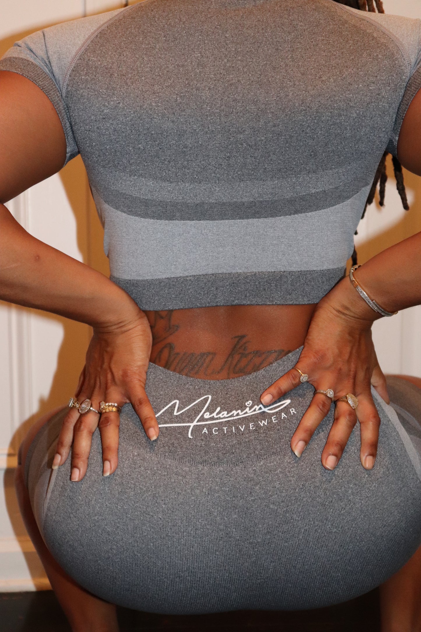 2 Piece Seamless Petite Crop Top and Short Combo