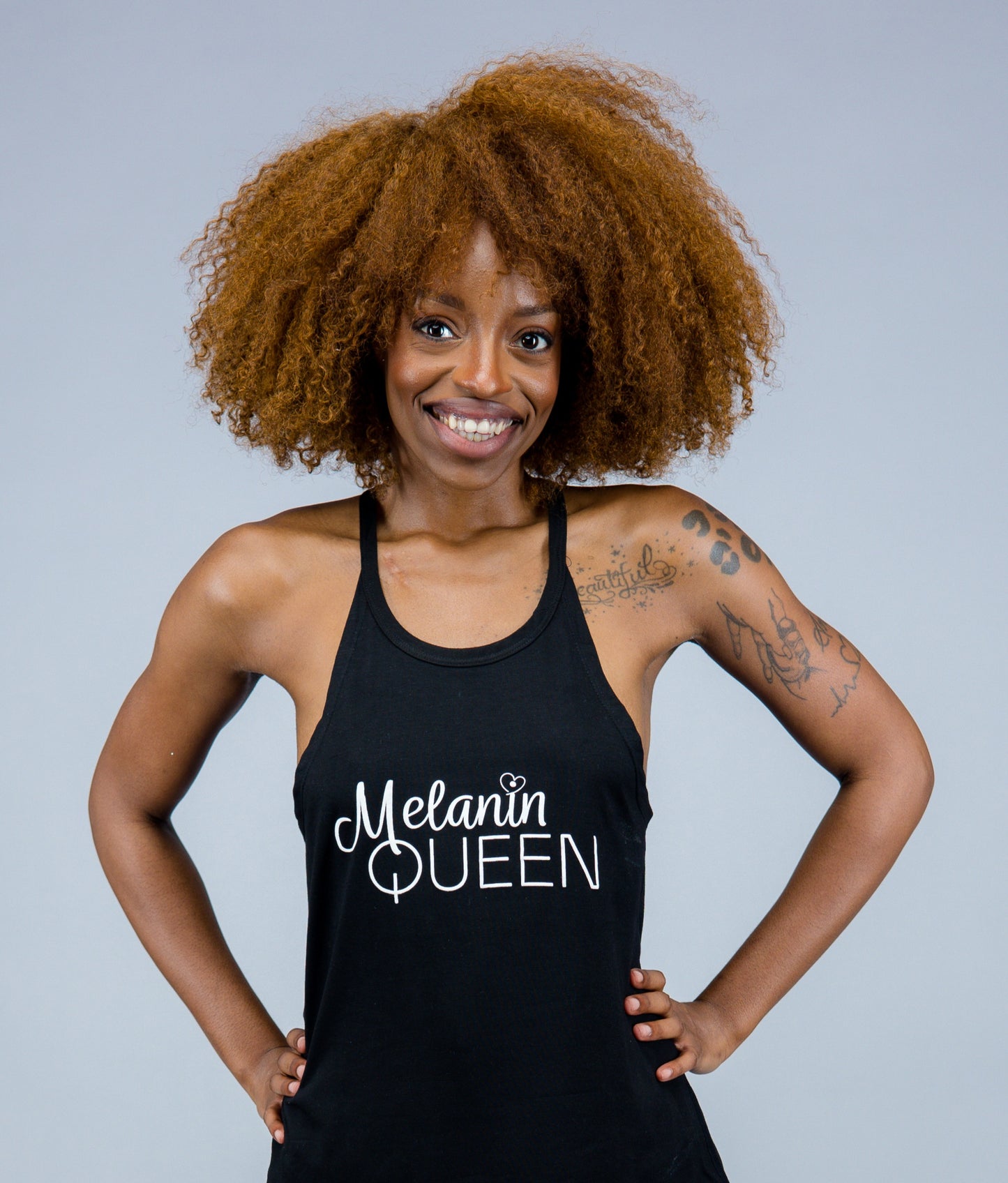 Melanin Queen Racer Tank Top