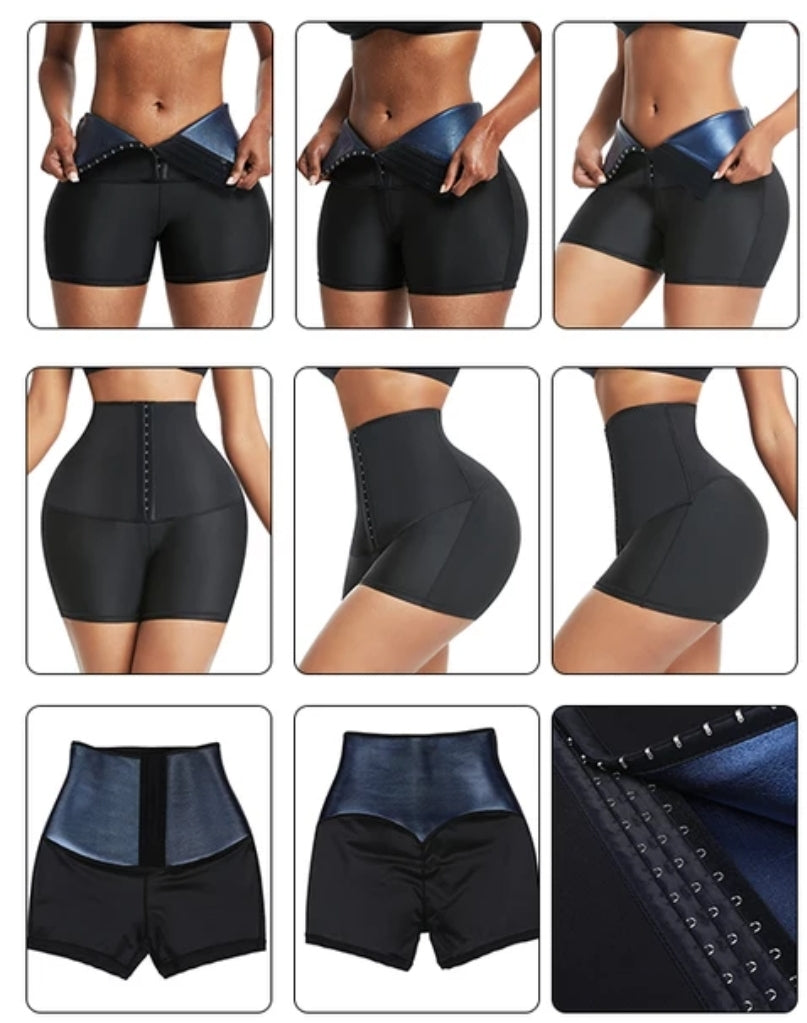 High Waisted Sauna Corset Shorts